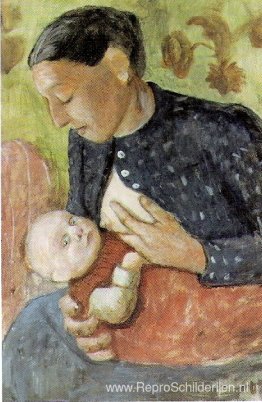 Borstvoedende moeder van Paula Modersohn-Becker