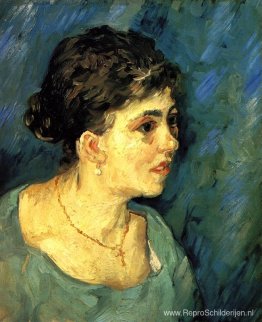 Portret van een vrouw in blauw