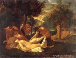 Slapende Venus, verrast door Satyr