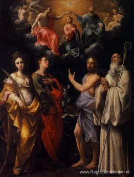 Kroning van de Maagd met St. Catharina van Alexandrië, St. Johan