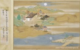 Landschap rond Ishiyama-dera en het Biwameer