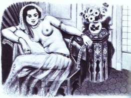 Odalisque in een gaasrok