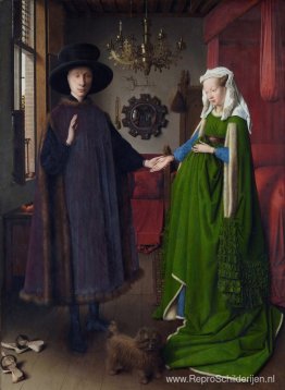 De Arnolfini-bruiloft. Het portret van Giovanni Arnolfini en zij