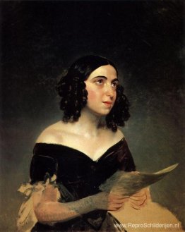 Portret van zanger A. Ya. Petrova