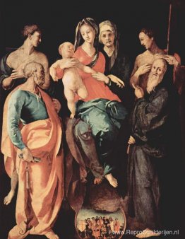 Madonna met Sint-Anna, Sint-Sebastiaan, Sint-Pieter, Sint-Benedi