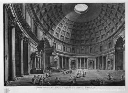 Binnenaanzicht van het Pantheon, algemeen bekend als de Rotunda