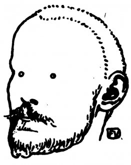 Portret van de Franse schrijver Jules Renard