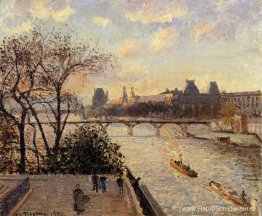 Het Louvre en de Seine vanaf de Pont Neuf