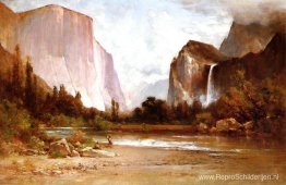 Piute-indianen vissen in Yosemite