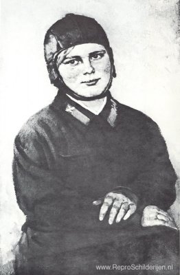 Portret van pilootvrouw M.S. Zimova