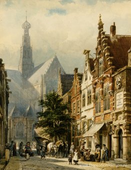 Veel figuren in de straten van Haarlem