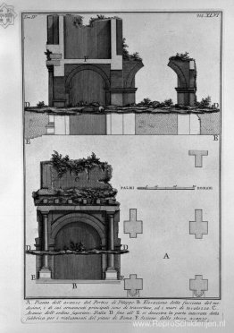 De Romeinse oudheden, t. 4, Plaat XLVI. Bewijs van de Portiek va