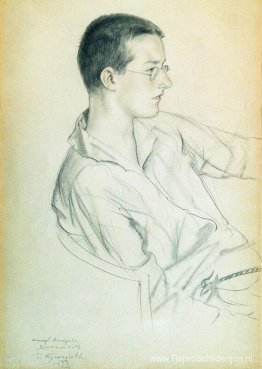 Portret van componist Dmitri Sjostakovitsj (in de adolescentie)