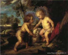 Het Christuskind en het Kind Sint-Jan naar Rubens