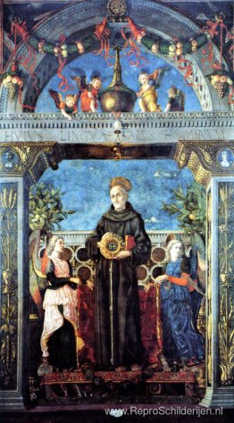 St. Bernardine van Siena met de engelen