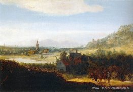 Landschap met gewapende mannen