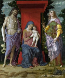 Madonna met St. Maria Magdalena en St. Johannes de Doper