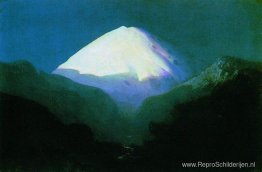 Elbrus. Maanverlichte nacht