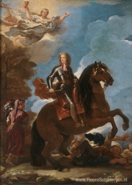 Charles II, koning van Spanje, te paard