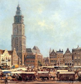 Uitzicht Op De Markt In Groningen