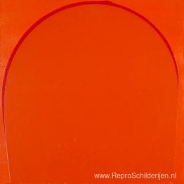 Gegoten schilderij: oranje, rood, oranje