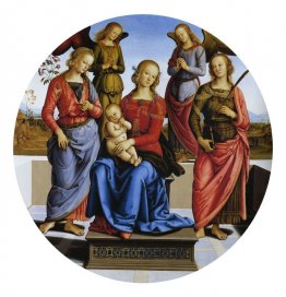 Madonna gekroond met de heiligen Catharina en Roos van Alexandri