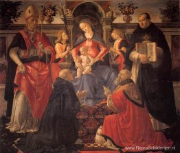 Madonna en Kind op de troon met St. Dionysius, Aeropagita, Domen