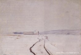 Langs de rivier, winter