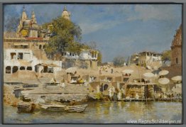 Tempels en badghat in Benares