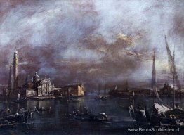 Het bekken van het San Marcoplein, met San Giorgio en de Giudecc