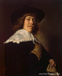 Portret van een jonge man met een handschoen