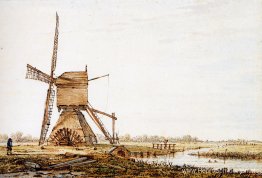 Landschap met watermolen