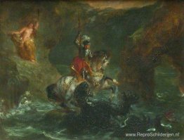 Sint-Joris vecht tegen de draak, Perseus levert Andromeda