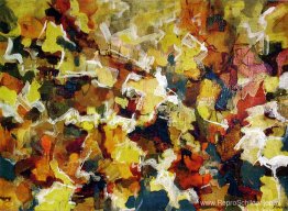 Abstract expressionistische herfsthemel