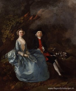 Portret van Sarah Kirby (née Bull) en John Joshua Kirby