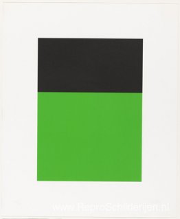 Zwart-groen uit de serie van tien litho's