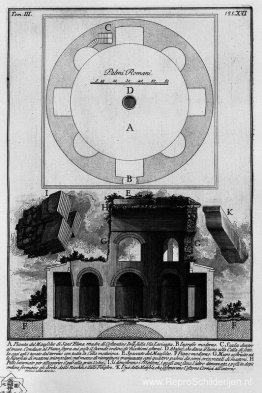 De Romeinse oudheden, t. 3, Plaat XVI. Plattegrond en doorsnede