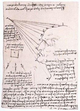 Studie van het effect van licht op een profielkop (facsimile)