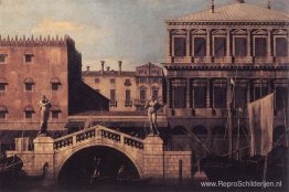 Capriccio: De Ponte della Pescaria en gebouwen aan de kade