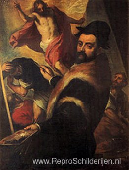 Zelfportret van Agostino Carracci