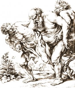 Silenus (of Bacchus) en saters