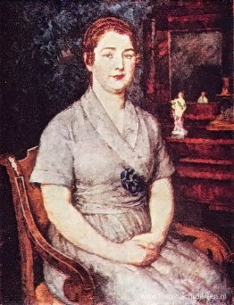 Portret van de vrouw van de kunstenaar, Maria Ivanovna Mashkova