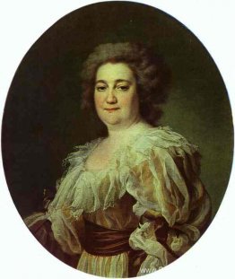 Portret van N. Y. Levitzkaya, de vrouw van de kunstenaar