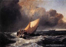 Nederlandse boten in een storm