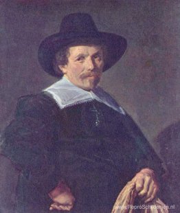 Portret van een man met handschoenen