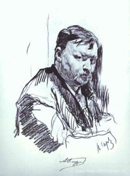 Portret van de componist Alexander Glazunov