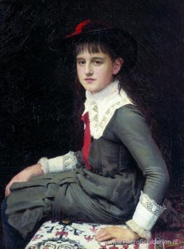 Portret van Barbara Kirillovna Lemokh in haar kindertijd