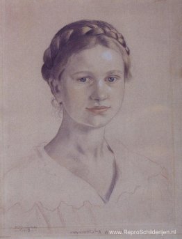 Portret van I.B. Kustodieva, dochter van de kunstenaar