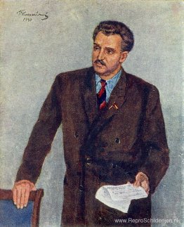 Portret van Konstantin Michajlovitsj Simonov