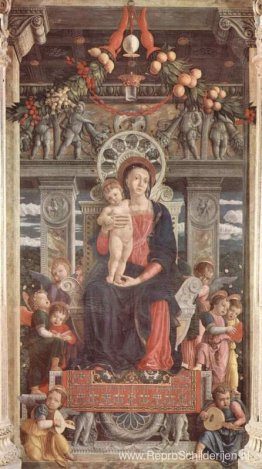 Altaarstuk van San Zeno in Verona, middenpaneel Madonna en engel